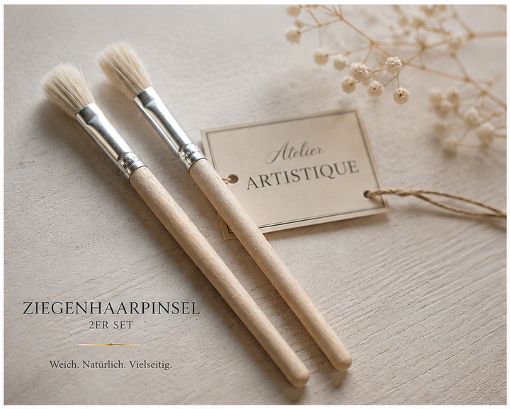 Ziegenhaarpinsel – 2er-Set