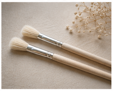 Ziegenhaarpinsel – 2er-Set